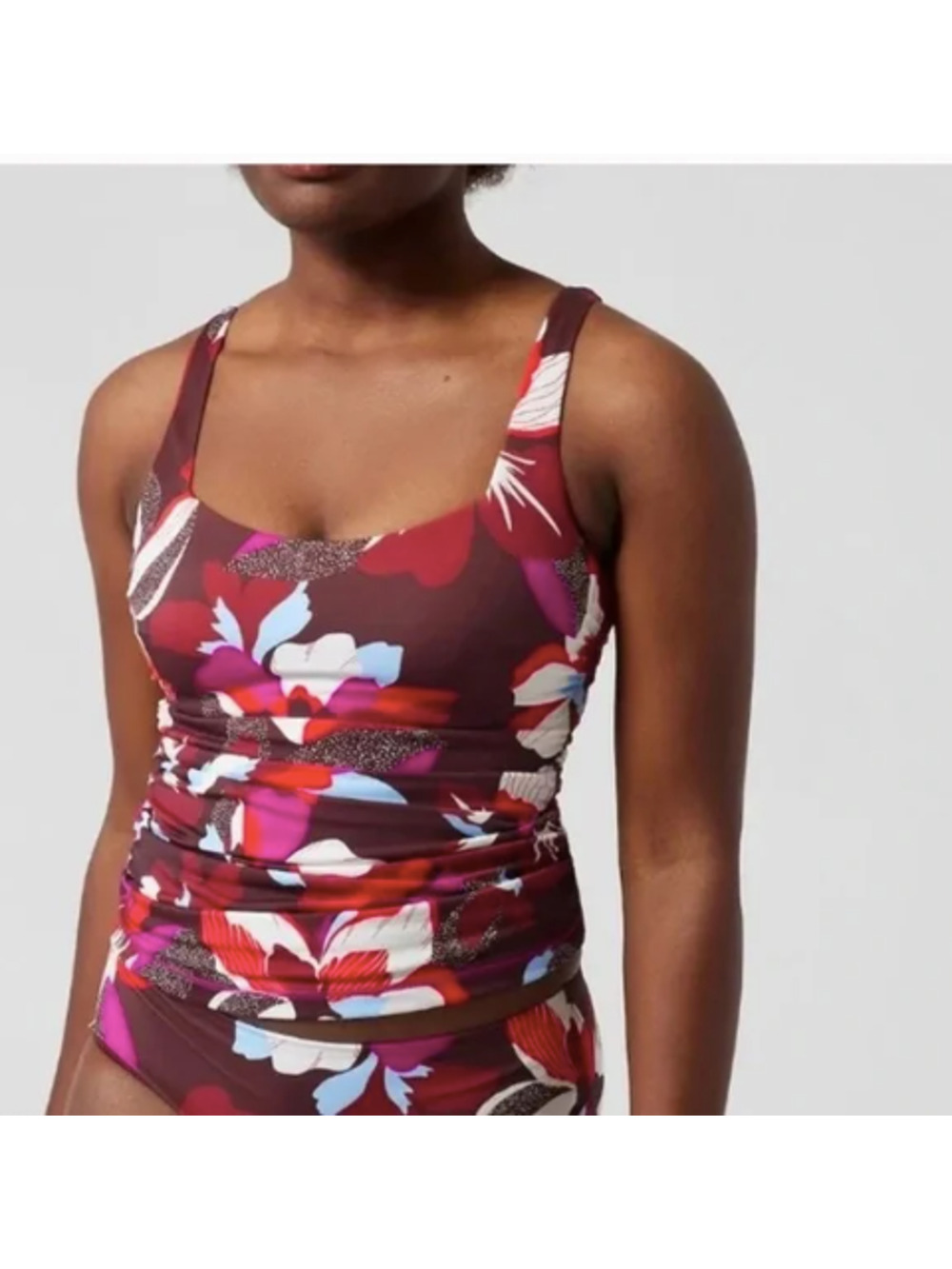 ATHLETA NWT Square Nek Bra Cup Tankini // 32D/DD